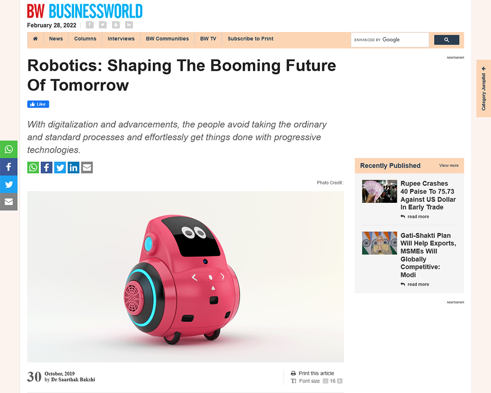 Robotics Shaping The Booming Future Of Tomorrow